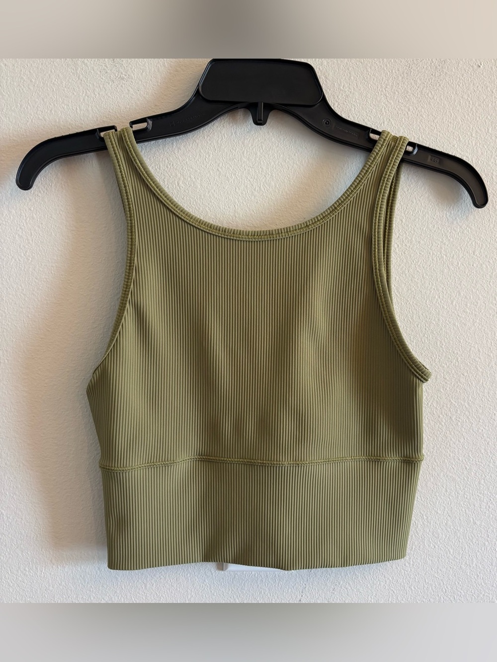 Lululemon Power Pivot Ribbed Tank Top Olive Green Size 6